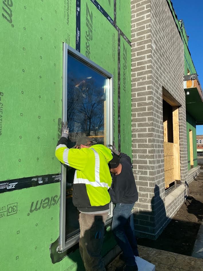 Commercial door and window installation